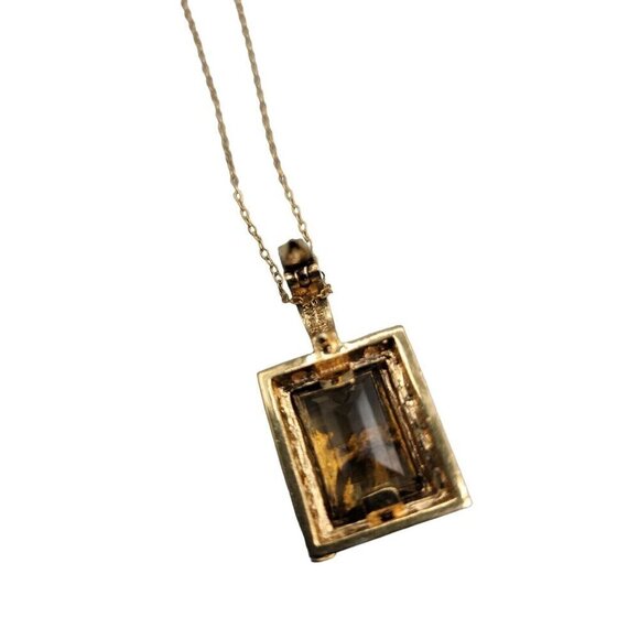 Nolan Miller Glamour Collection Pendant Necklace 18" Gold Filled Chain Swarovski - Picture 14 of 16